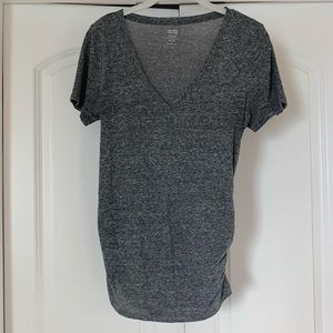 Old Navy Gray Fitted Maternity Shirt